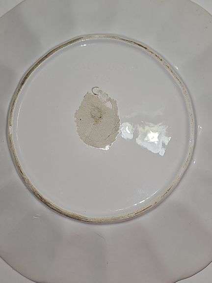 vintage California Pottery soup tureen with a lid, ladle, and underplate. Made in USA