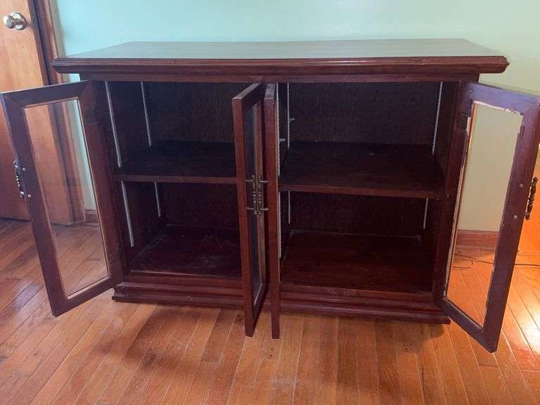 Vintage wooden display cabinet