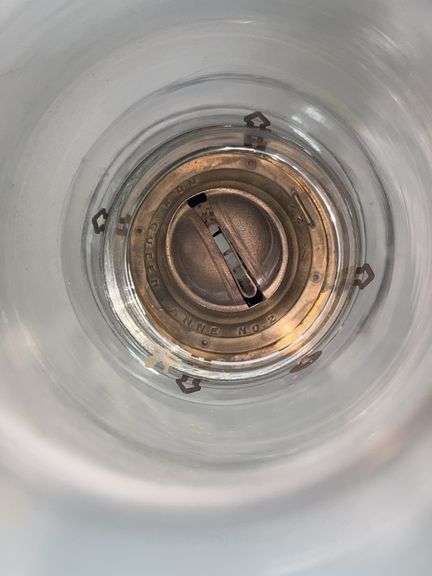 Vintage Clear glass oil lamp with chimney