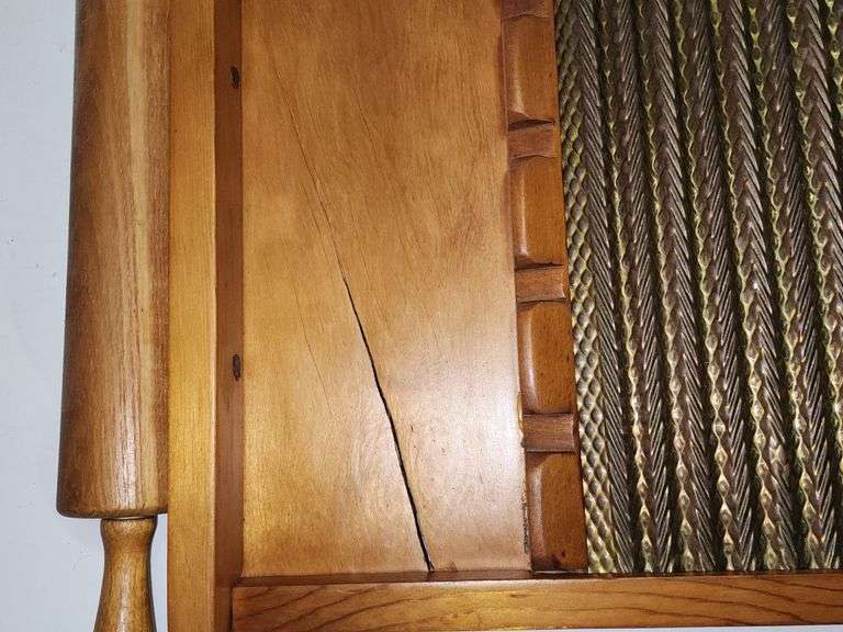 Washboard with mini rolling pin attached