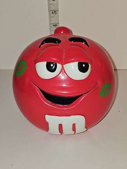 Vintage M&M Cookie /Candy Jars - Red