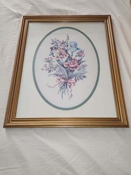 Vintage floral framed prints
