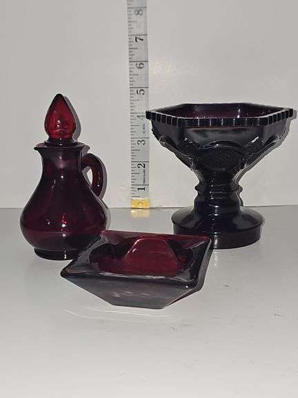 Ruby Red Glasswear pieces
