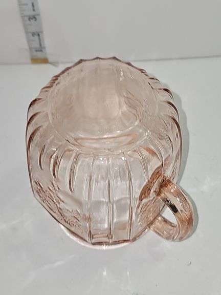 Vintage Anchor Hocking Mayfair "Open Rose" pink depression glass pitcher