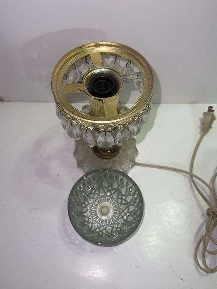 Vintage Michelotti Lamp Crystal Boudoir Parlor Light