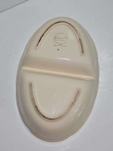 Vintage Franciscan Apple oval divided serving bowl.