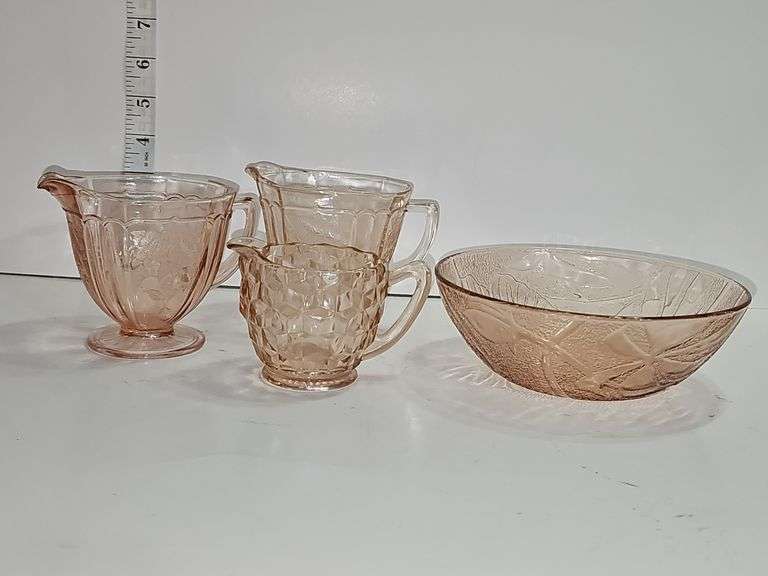 Pink glassware