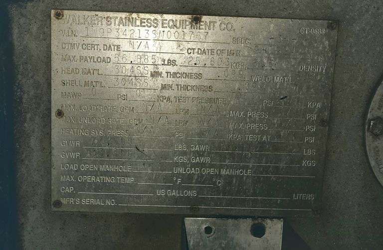 1995 Walker Grain Tanker