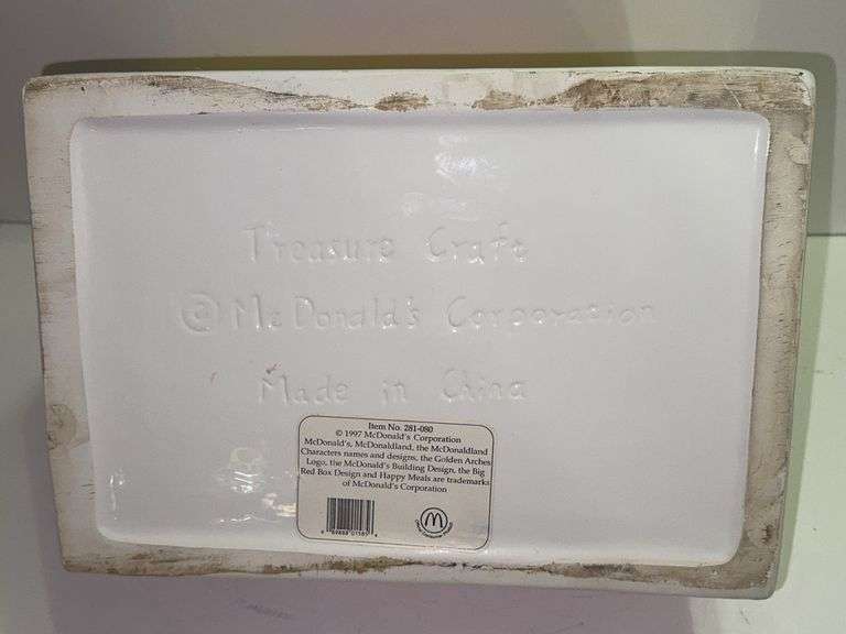 1997 Treasure Craft McDonald's Restaurant Ceramic Cookie Jar