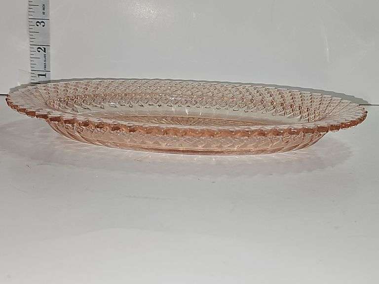Vintage Anchor Hocking "Miss America" pattern oval serving platter