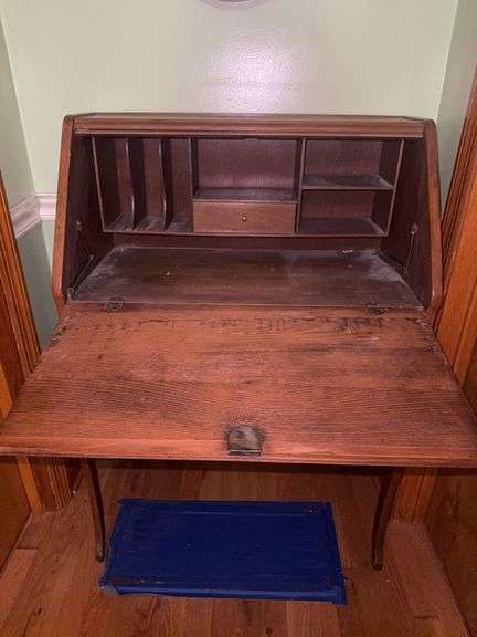Vintage drop front secretary desk
