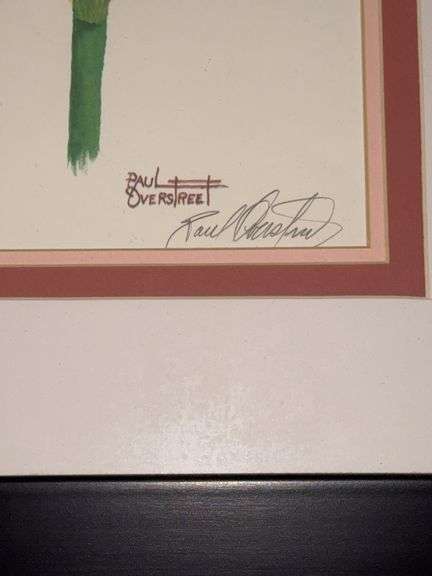 Paul Overstreet framed & Signed artwork