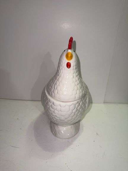 Ceramic chicken cookie jar