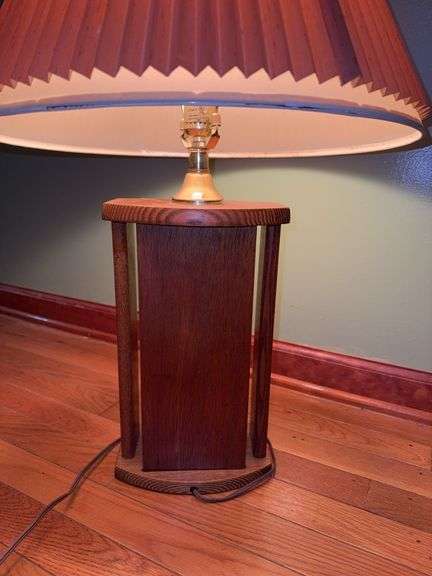 Vintage mid-century modern three-light table lamp