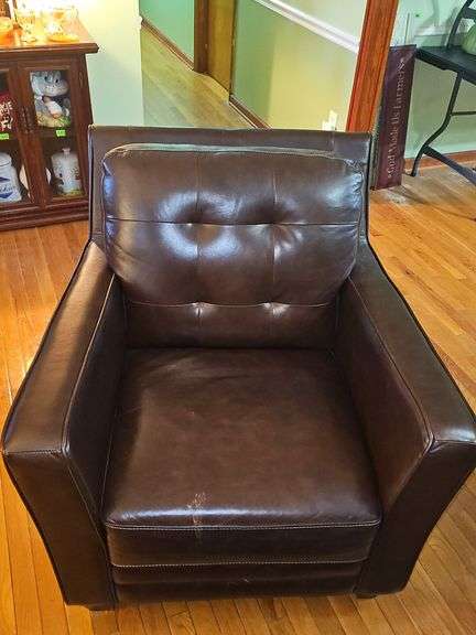 Lazy Boy leather chair & ottoman