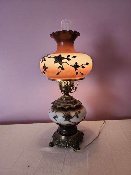 Vintage hurricane lamp