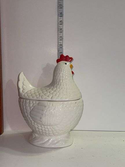 Ceramic chicken cookie jar