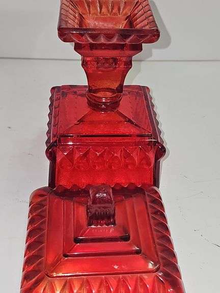 Vintage Jeannette Glass in the "Wedding Red" color