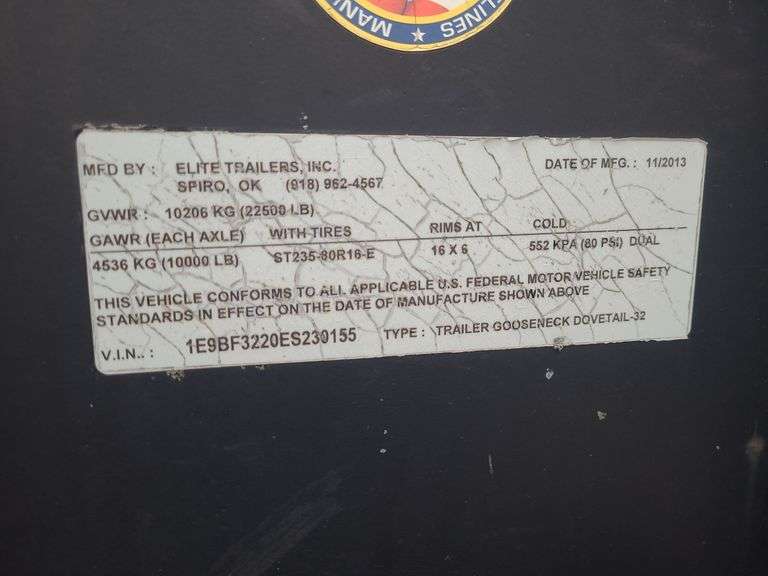 2014 Elite Trailer 32ft