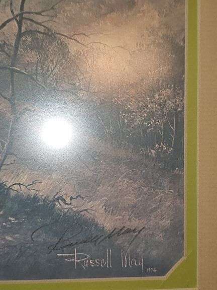 Russell May Print Loretta Lynn’s “Butcher Holler Home” - framed with rustic wood