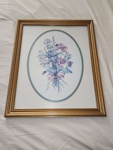 Vintage floral framed prints