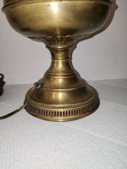 Vintage brass electric lamp.