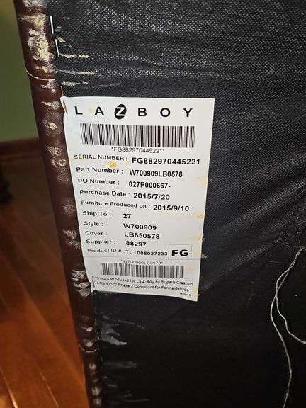 Lazy Boy leather chair & ottoman