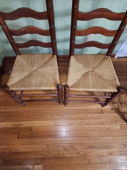 Dropleaf kitchen table & 4 ladderback chairs