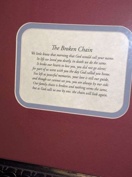 "The Broken Chain" framed artwork