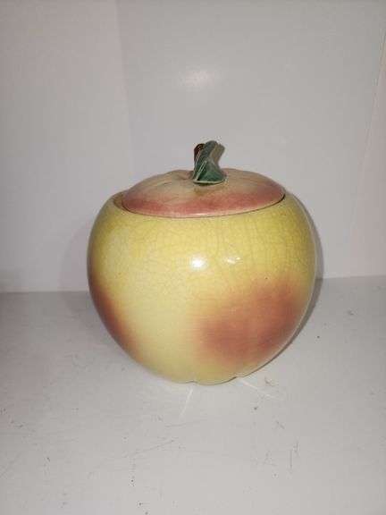 Vintage 1940's ceramic McCoy Apple Cookie Jar