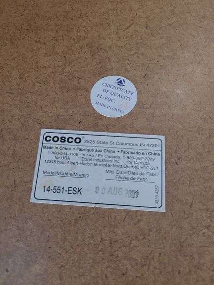 Blue card table & 4 chairs