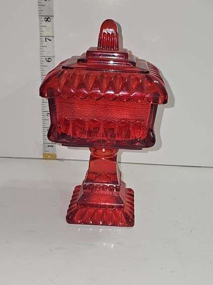 Vintage Jeannette Glass in the "Wedding Red" color