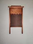 Washboard with mini rolling pin attached