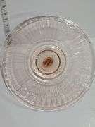 Vintage pink depression glass serving tray