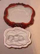 International Bazaar HandBag Satchel Purse Style Ceramic Cookie Jar Canister Red