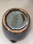 Vintage brown drip glaze cookie jar - USA on the bottom