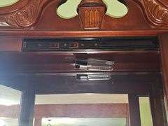 Vintage Curio Cabinet with sliding front door