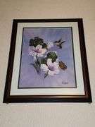 Paul Overstreet Hummingbird prints - framed in matching frames