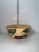 2 yellow stoneware bowls