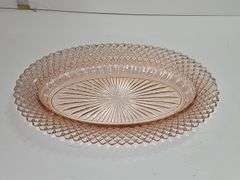 Vintage Anchor Hocking "Miss America" pattern oval serving platter