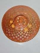 Antique Northwood Marigold Three Fruits carnival glass plate.