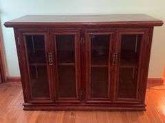 Vintage wooden display cabinet