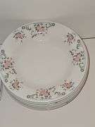 Porcelain dishes with rose design