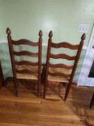 Dropleaf kitchen table & 4 ladderback chairs