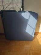 Blue card table & 4 chairs