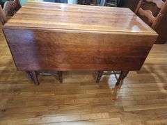 Dropleaf kitchen table & 4 ladderback chairs