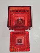 Vintage Jeannette Glass in the "Wedding Red" color