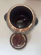 Vintage brown drip glaze cookie jar - USA on the bottom