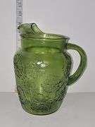Vintage Anchor Hocking Springsong Green Large Pitcher 1970s