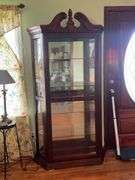Vintage Curio Cabinet with sliding front door